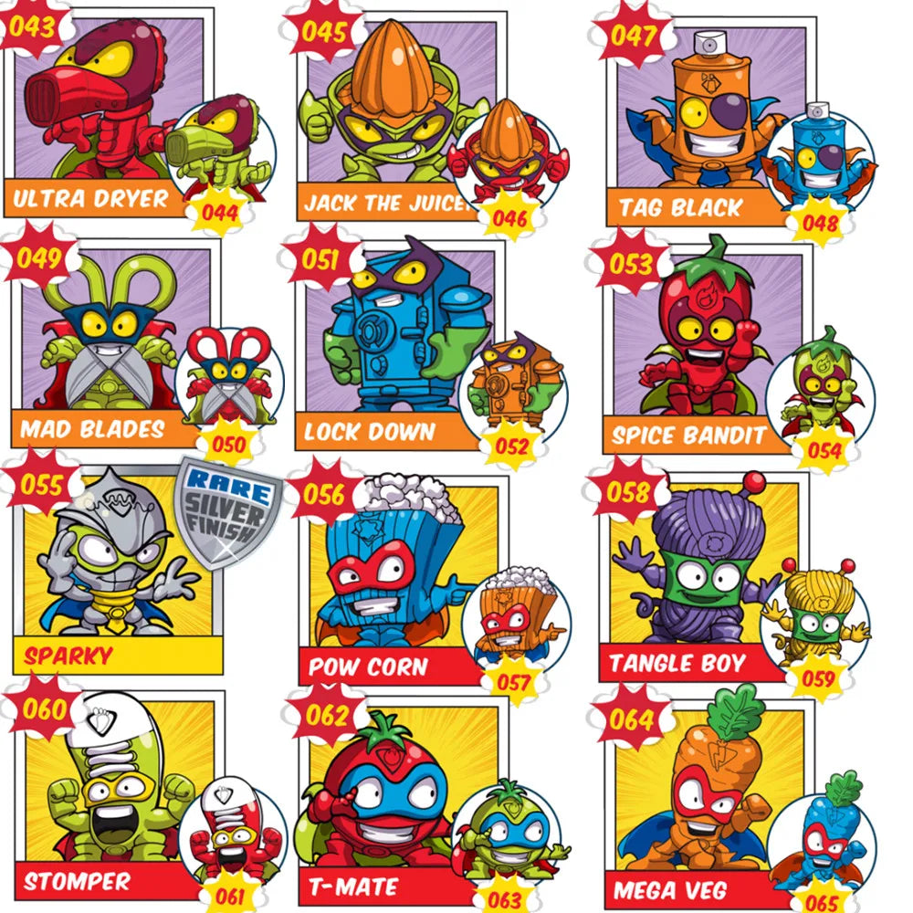 autocollants cartes collection multicolores personnages cartoon noms numéros jeu enfants adolescents
