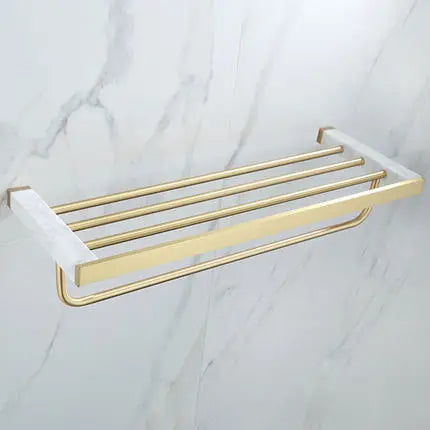 porte serviettes mural or marbre moderne double simple angle brosse wc
