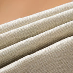 housse coussin carrée 45x45cm lin coton blanc sans motif fixation invisible deco salon voiture