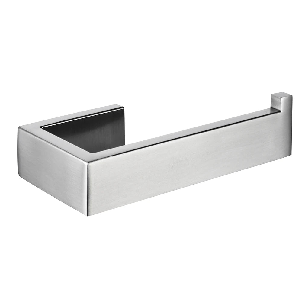 porte serviettes moderne acier inoxydable brossé argenté fixé vis ensemble quincaillerie salle bains métal
