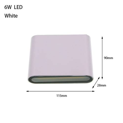 applique murale led moderne gris blanc verre trempé éclairage extérieur hydrofuge 2492000lm