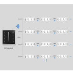 interrupteur led touch dimmer blanc noir rond moderne minimaliste adhésif