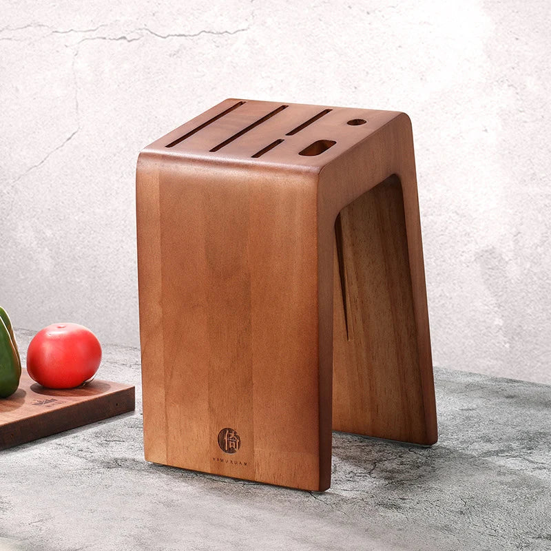 couteaux cuisine bloc bois moderne emplacements respectueux environnement occlusion couteau chef poisson viande table
