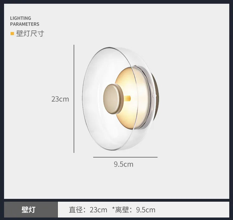 applique murale led verre moderne blanc doré élégante flux lumineux 249 2000