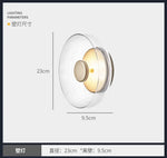 applique murale led verre moderne blanc doré élégante flux lumineux 249 2000