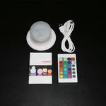 lampe led rechargeable telecommandee 16 couleurs blanc bleu moderne salon noel