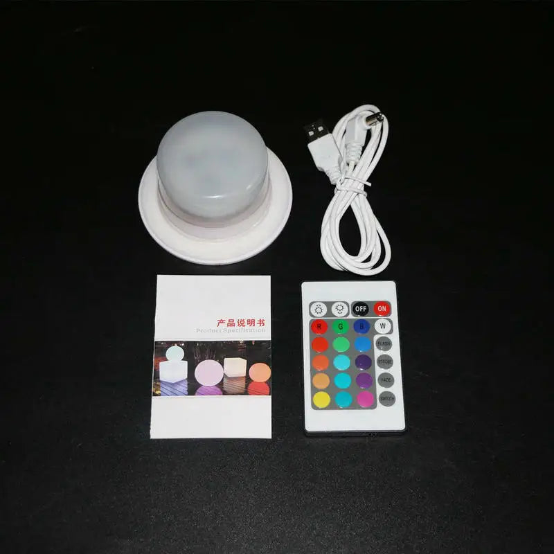 lampe led rechargeable telecommandee 16 couleurs blanc bleu moderne salon noel