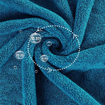 serviette bain coton rapide bleu marine rayures moderne grande taille lavable