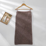 serviette bain marron clair texture épaisse douce séchage rapide lavable machine moderne confortable bordure
