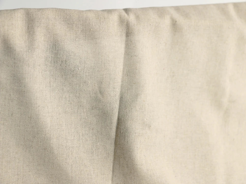 tissu popeline coton lin beige clair haute absorption anti bactéries teint uni 140cm large