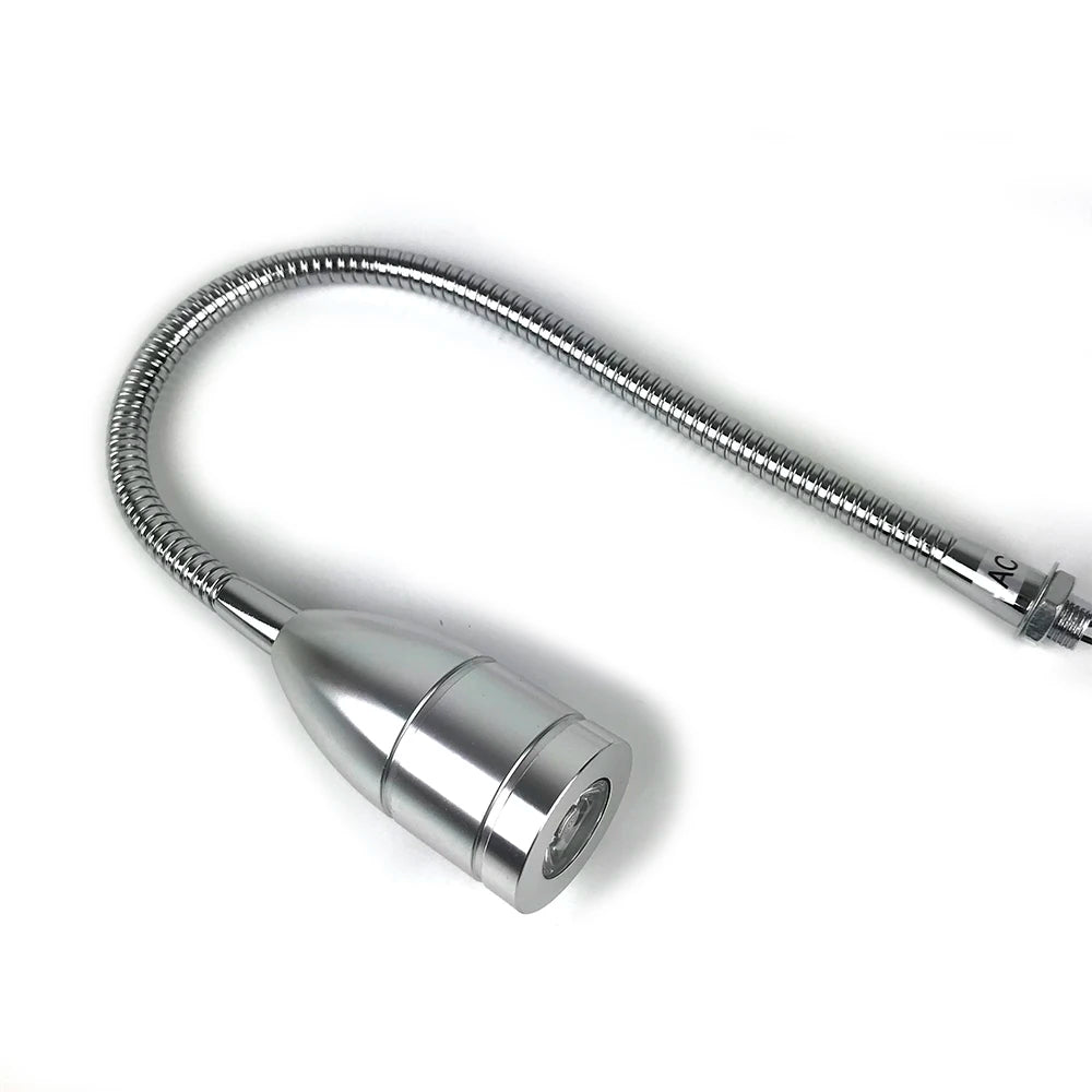 lampe flexible argentée 12v 24v 220v blanc chaud lumière naturelle moderne