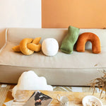 coussins décoratifs vert orange unis modernes confortables amovibles lavables adultes
