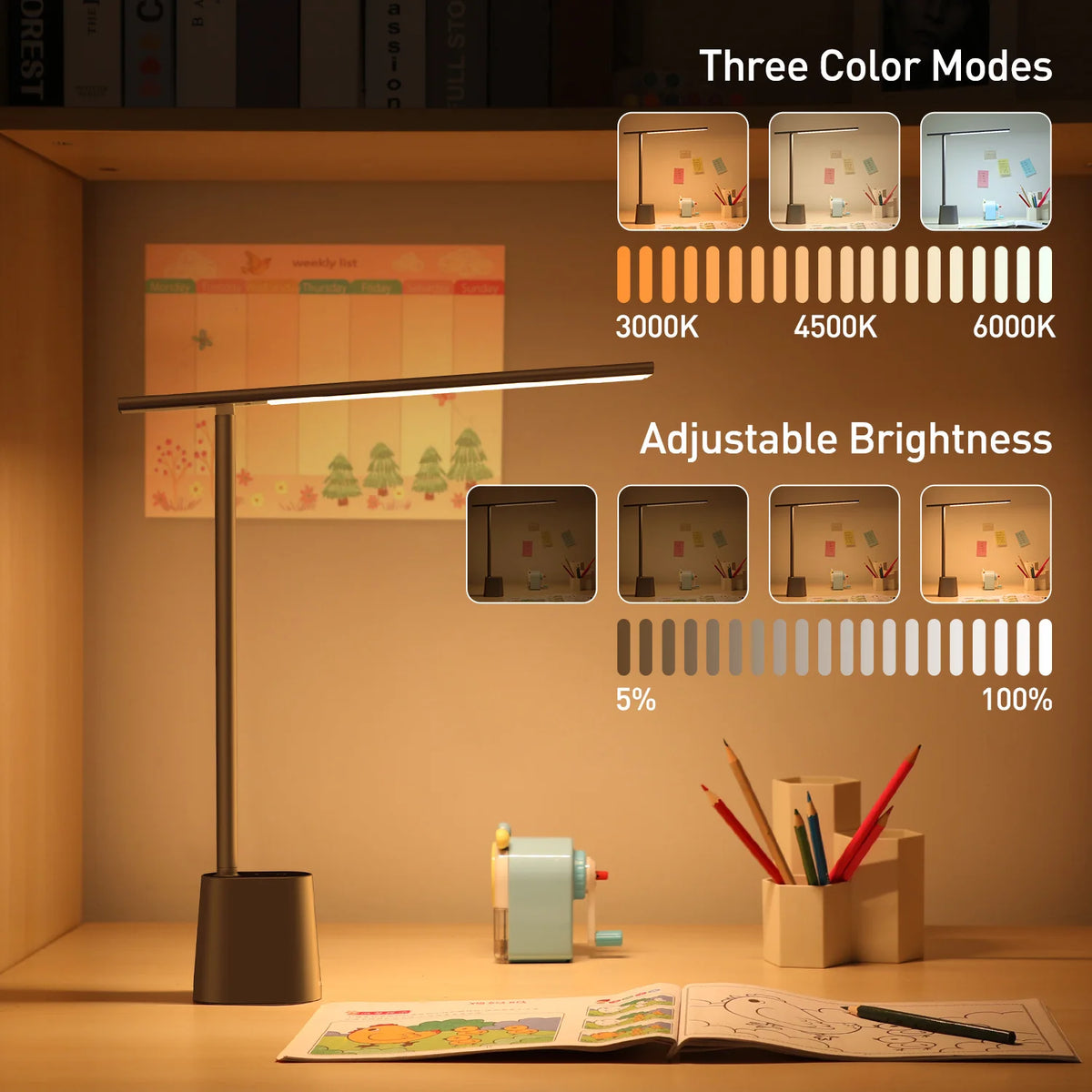 lampe moderne led réglable 3000k 6000k sans ombre angle inclinable minimaliste