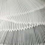 tissu voile plissé blanc bleu clair moderne polyester opacité respectueux environnement décoration bricolage couture