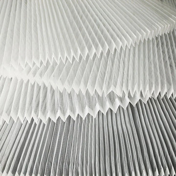 tissu voile plissé blanc bleu clair moderne polyester opacité respectueux environnement décoration bricolage couture