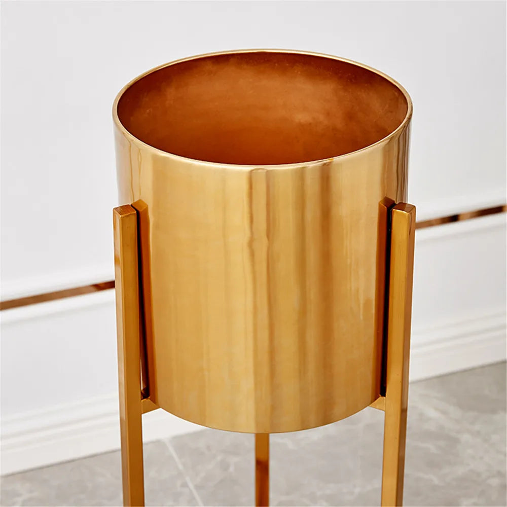 Pot de fleur design européen en métal pour intérieur