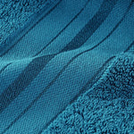 serviette bain coton rapide bleu marine rayures moderne grande taille lavable
