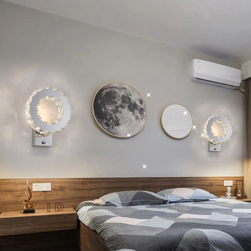 applique murale led moderne or blanc 10 ampoules 10 mètres carrés