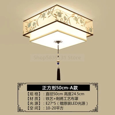 lampe suspendue moderne orientale têtes têtes fleurs feuilles cadre noir