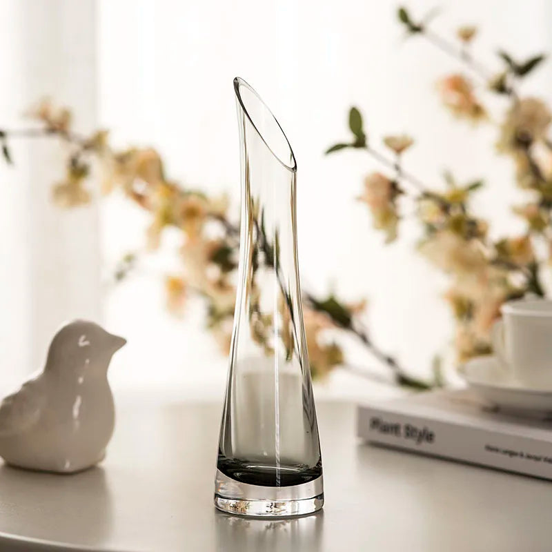 vases modernes violet gris bleu transparent décoration intérieure table contemporain