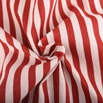 tissu coton lin rayures rouge blanc festif décontracté 150cm largeur couture meubles coussins couvertures