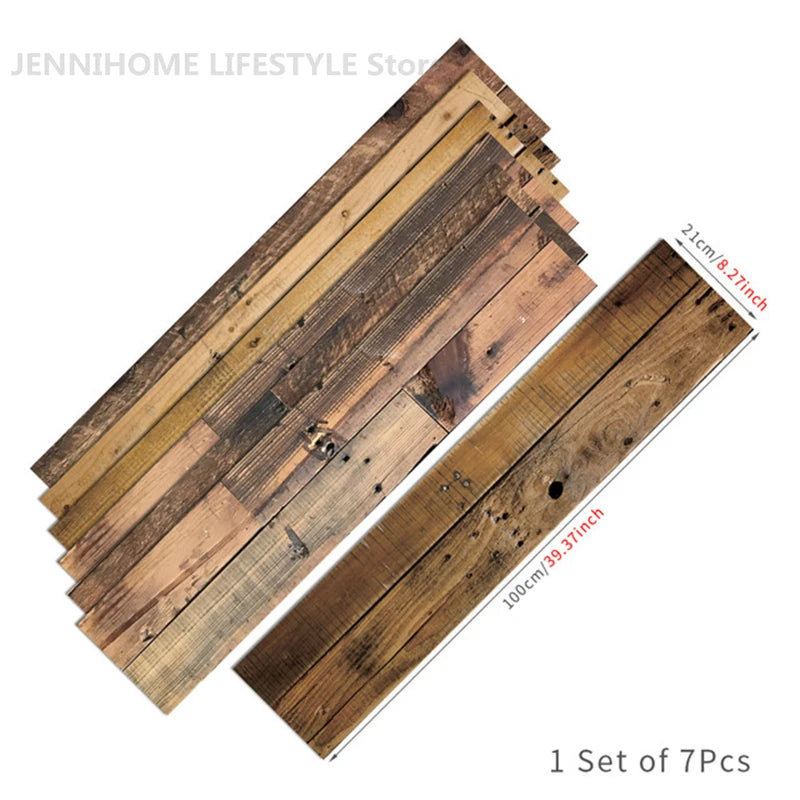 panneau adhésif bois naturel décoration escalier intérieur rustique vintage protection sol mur maison