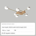 plafonnier moderne gris doré bois éclairage led nordique minimaliste chambre salon