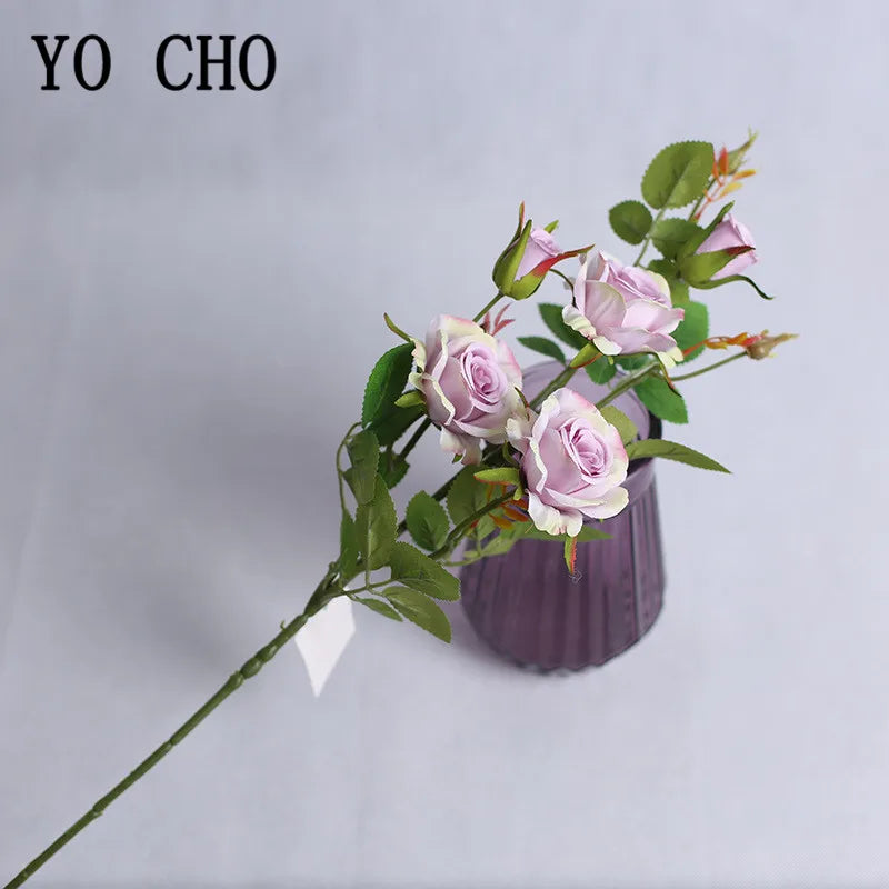 décoration mariage bouquet artificiel roses longues tiges feuilles vertesintérieur blanc roseclair pale