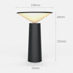 lampe table led rechargeable interrupteur tactile noir blanc moderne minimaliste