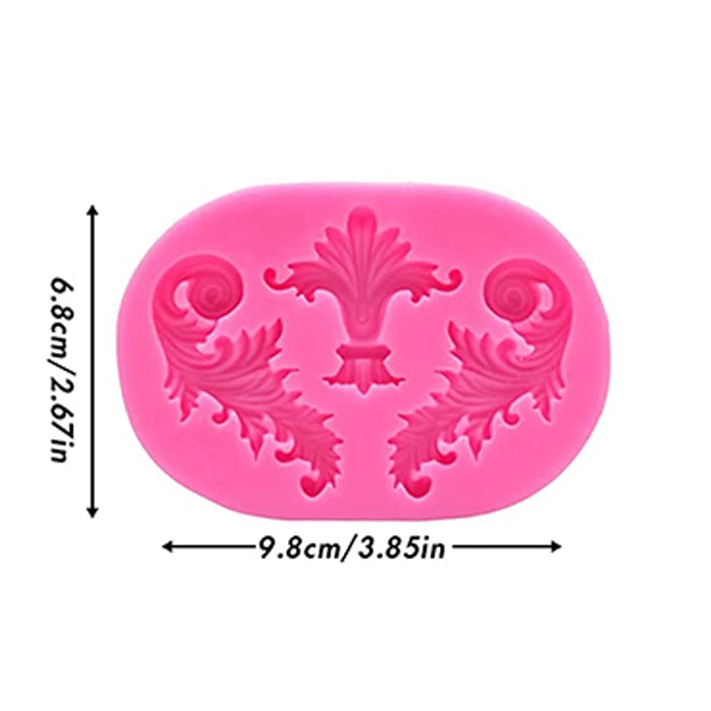 moules silicone gâteau fondant dentelle baroque ornements floraux vintage decoration cupcake roseclair