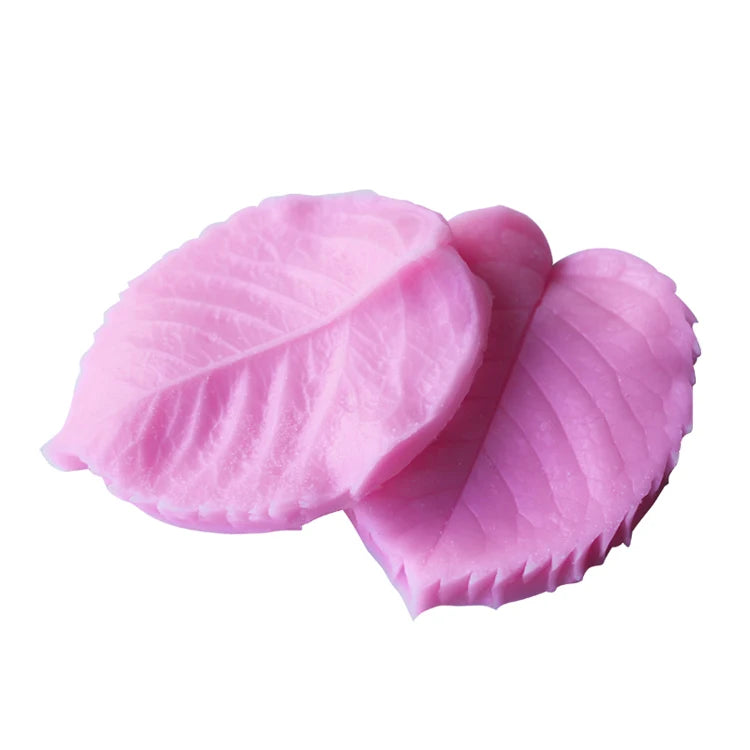 feuilles artificielles silicone vert rose veines plissées decoratives cuisson gâteau artisanal mariage