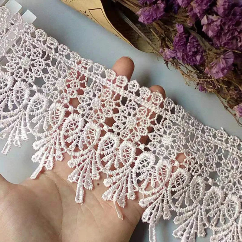 dentelle polyester fleurs dorée classique 10cm ajouré tissu coton garniture strass transparent costume applique
