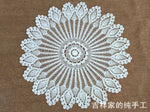 serviette table coton crocheté motif floral traditionnelle maison table manger blanc cassé