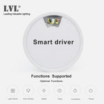 plafonnier led moderne blanc opalescent intensité variable wifi application commande vocale