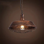 suspension lumineuse industrielle vintage fer noir ampoule led chaîne métallique salon chambrehôtel