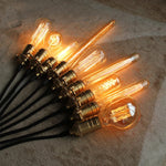 ampoule led filament rétro vintage globe transparent spirale dorée culotte e27 salon