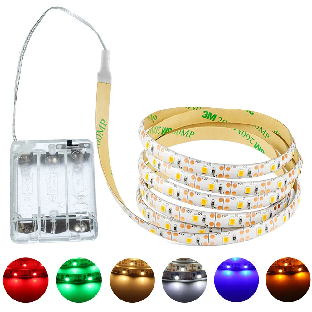 Ruban LED flexible blanc chaud 5V SMD 3528 60LED/m