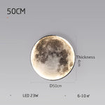lampe murale lune forme moderne relief blanc noir minimaliste adhésif led chambre étudeentrée