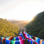 serviette plage multicolore rayures horizontales boho chic grande couverture pique nique voyage maison