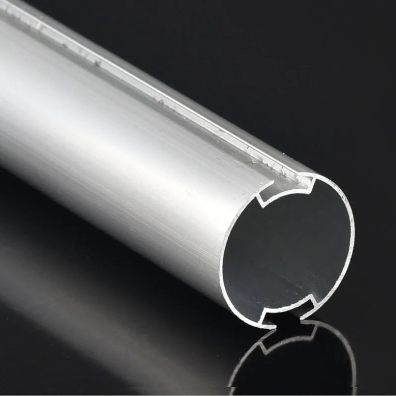 tube stores roulants aluminium argenté opacité moderne simple double rainures