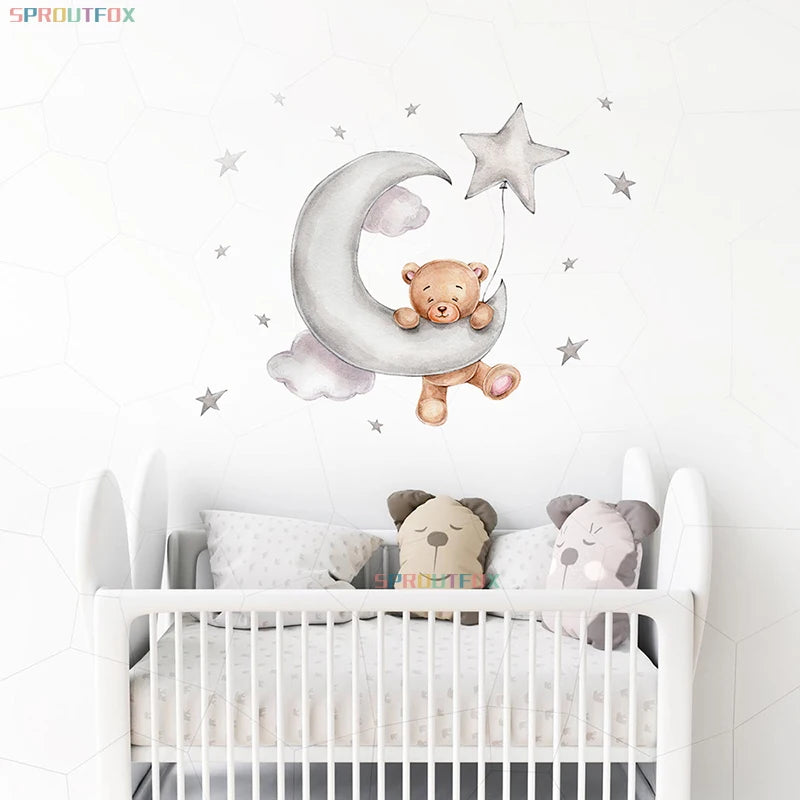 Autocollant mural chambre enfant ours