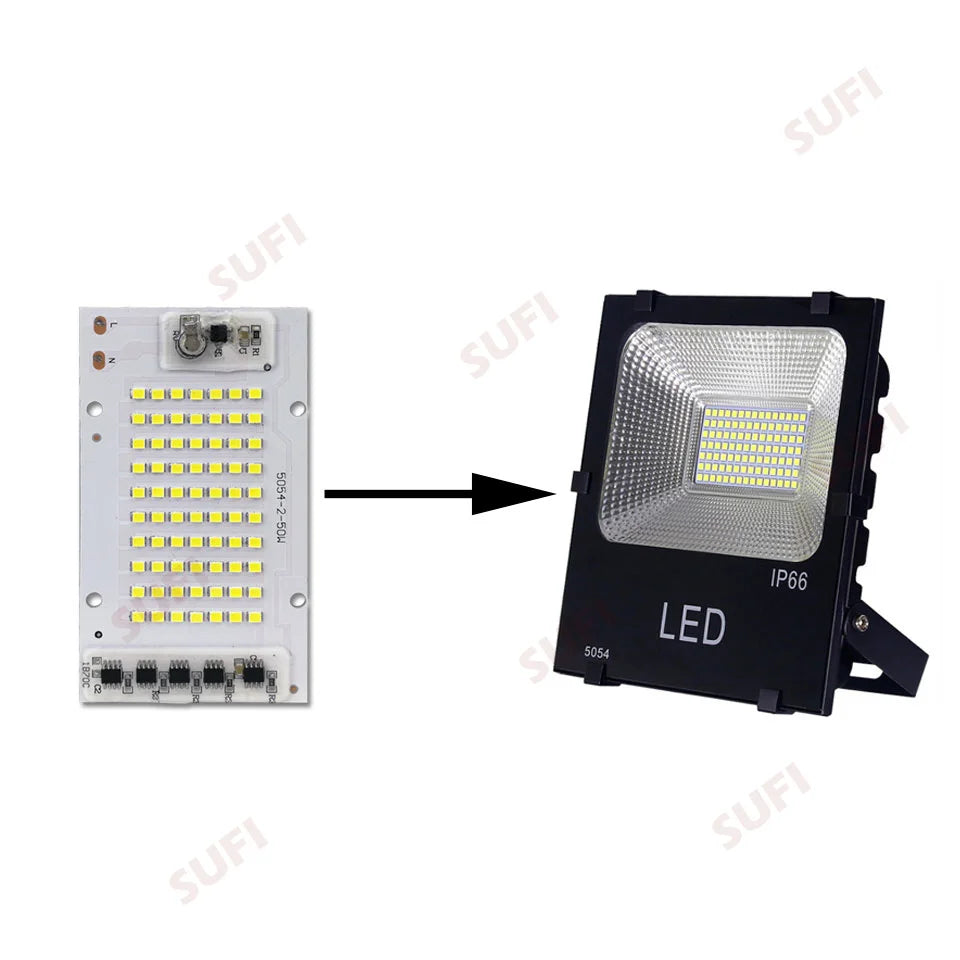 plaque led 100w blanc matrice diodes ic intelligent ac220v moderne technologique