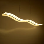 suspension lumineuse moderne blanc ligne ondulée acrylique 90 260V dimmable chambre salon