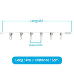 rideau blanc transparent moderne clips fenêtre 2m 4m 6m 8m