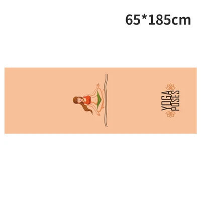 tapis yoga double couche non glissant bleu marine motifs floraux moderne 185x63cm yoga fitness