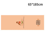 tapis yoga double couche non glissant bleu marine motifs floraux moderne 185x63cm yoga fitness
