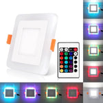 plafonnier led blanc multicolore rond carré moderne télécommande 6w 9w 16w 24w