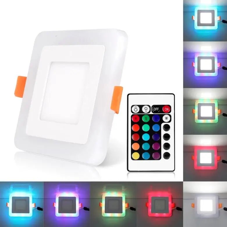 plafonnier led blanc multicolore rond carré moderne télécommande 6w 9w 16w 24w