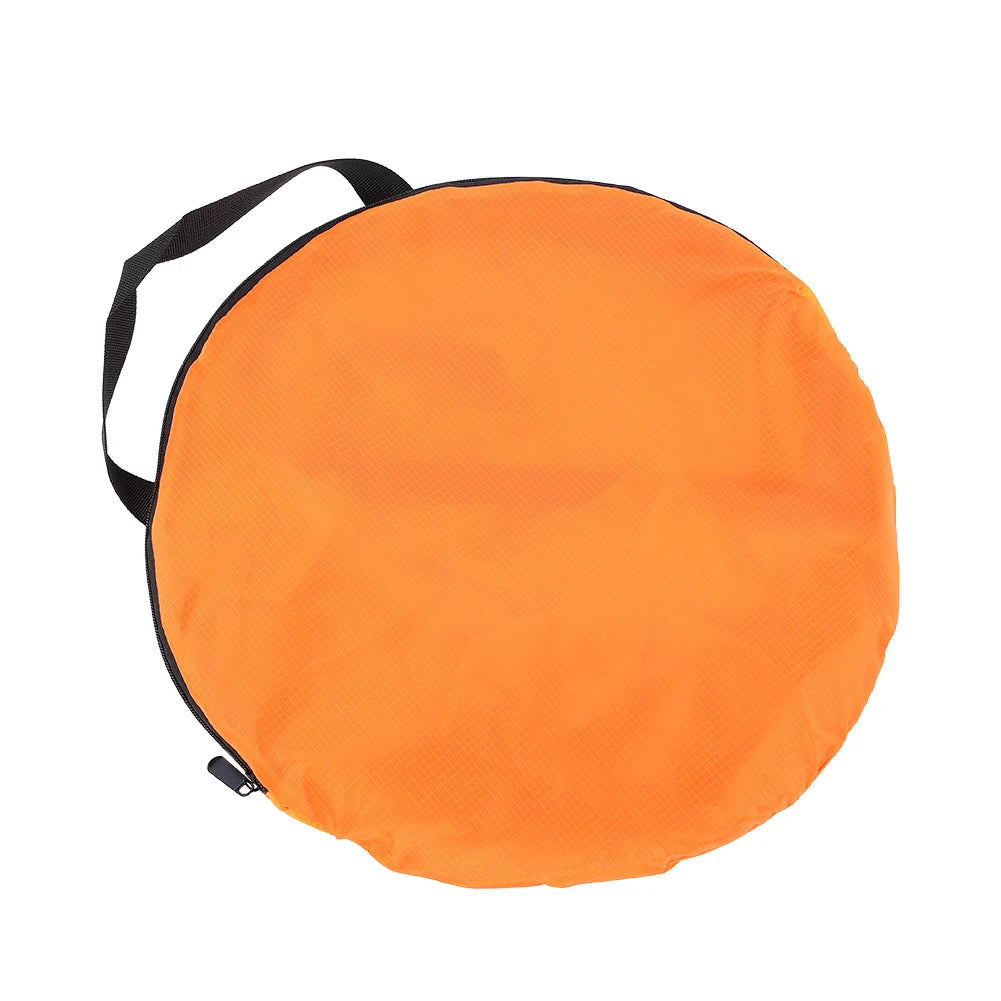 sac main pliable orange tissu carreaux moderne boucle métallique poignée noire fermeture glissière pratique