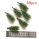 décoration intérieure branche artificielle sapin feuilles vert naturelle clips diy 50 pièces festive mariage